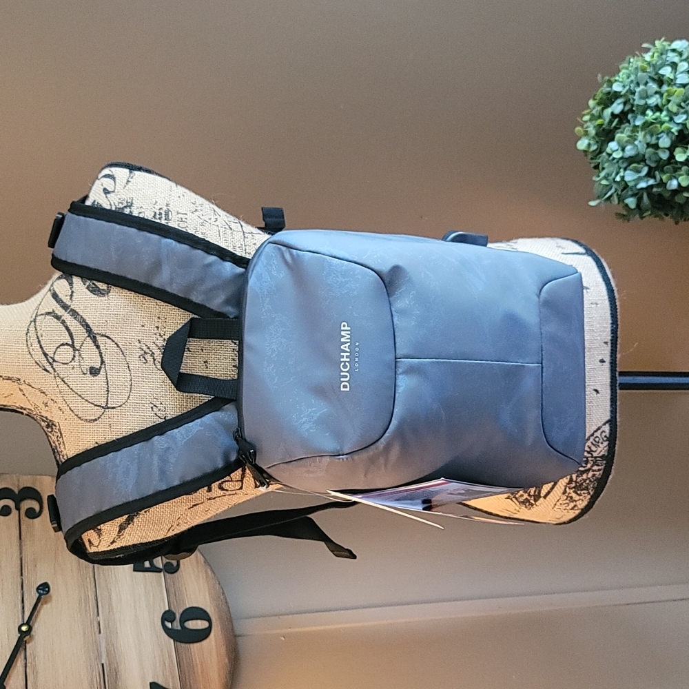 DUCHAMP Camo Navy Print Anti-Theft Laptop Backpack